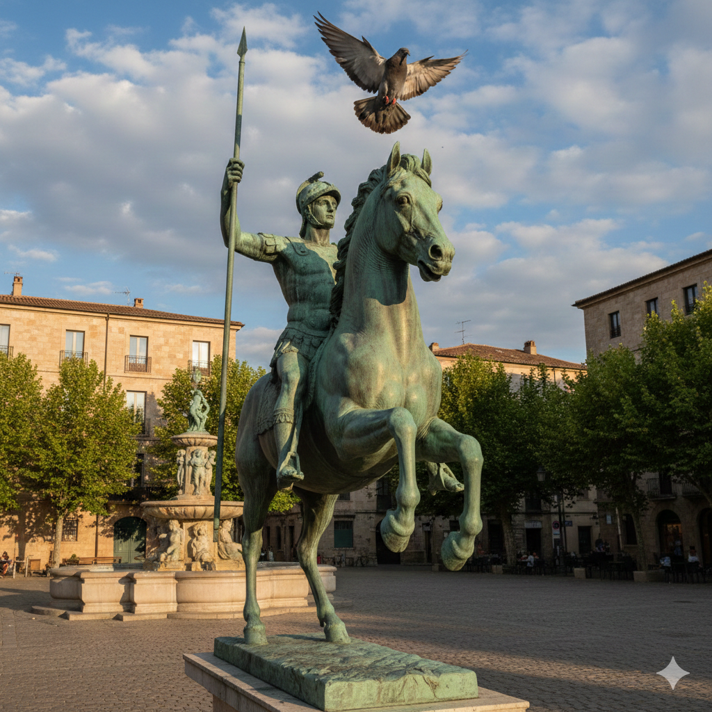 The Pigeon and the Statue